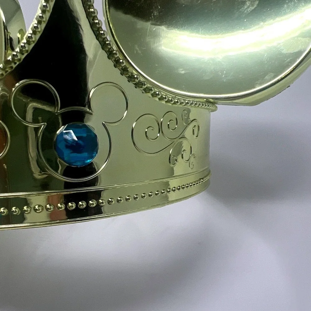 Disney On Ice Parks Jeweled Crown Mickey Mouse Ears Plastic Gold Metallic